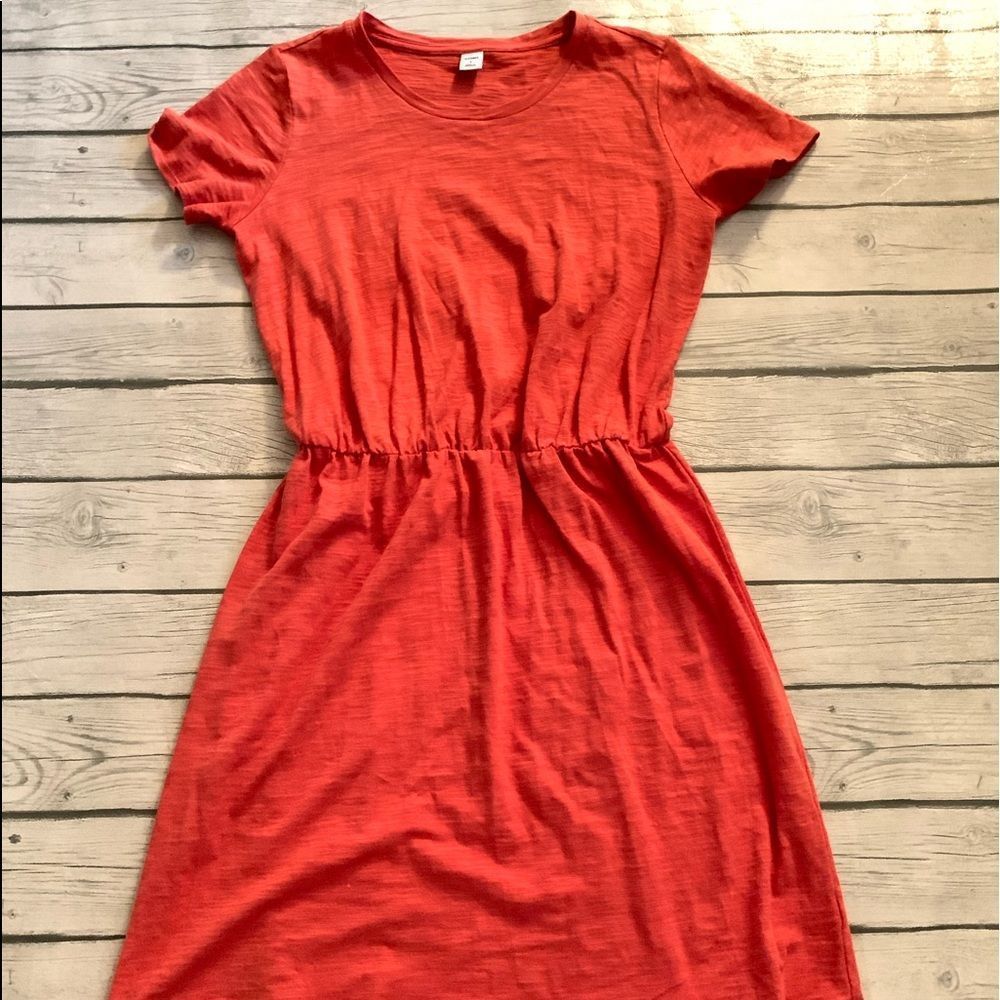 Old Navy coral t-shirt dress-small